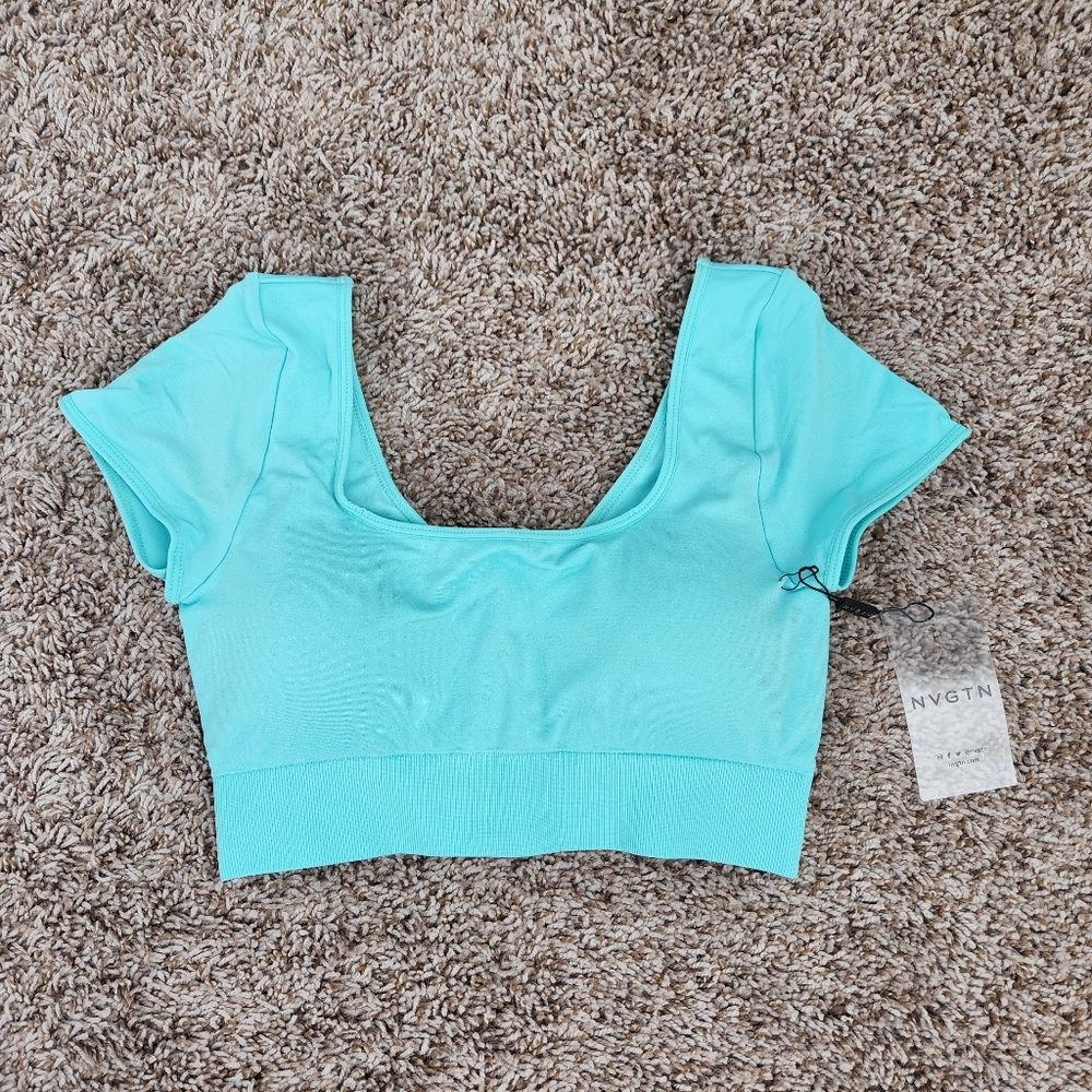 NVGTN Aqua Serene Sports Crop Top Small
